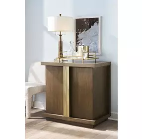 Carino Cocoa and Gold 2 Door Accent Chest