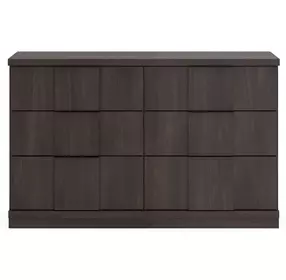Agrander Dark Brown 6 Drawer Dresser