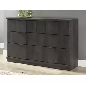 Agrander Dark Brown 6 Drawer Dresser