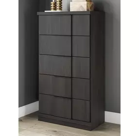 Agrander Dark Brown 5 Drawer Chest