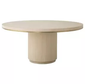 Carino Sand Cerused and Gold Round Dining Room Set