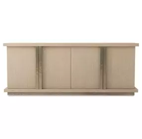 Carino Sand Cerused and Gold 4 Door Credenza