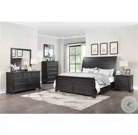 Stafford County Walnut California King Storage Sleigh Bed