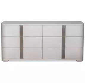 Carino Frost and Gray 6 Drawer Dresser