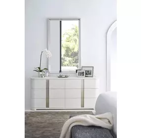 Carino Frost and Gray 6 Drawer Dresser