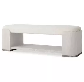 Carino Gray Upholstered Storage Bed Bench