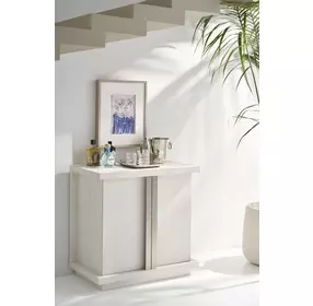 Carino Frost and Gray 2 Door Accent Chest