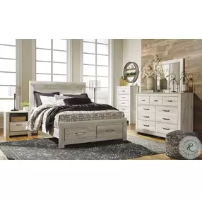 Bellaby Whitewash Queen Platform Storage Bed