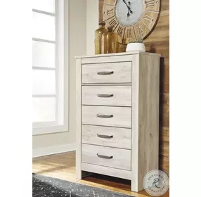 Bellaby Whitewash Five Drawer Chest