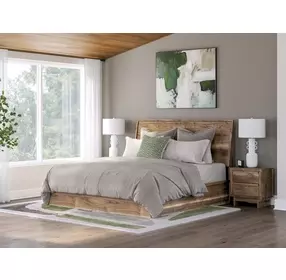 Zadilyn Warm Natural Brown King Panel Headboard