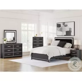 Ravalori Black Dresser with Mirror