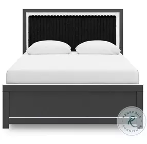 Ravalori Black Upholstered Panel Bedroom Set
