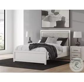 Ravalori White Queen Upholstered Panel Bed