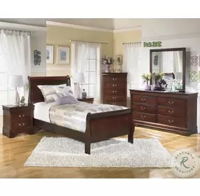 Alisdair Dark Brown Twin Sleigh Bed