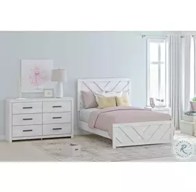 Cayboni Whitewash Full Panel Bed