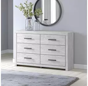 Cayboni Whitewash Six Drawer Dresser
