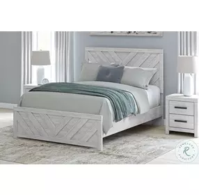Cayboni Whitewash Queen Panel Bed