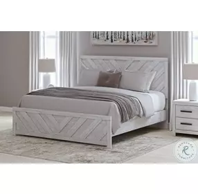 Cayboni Whitewash King Panel Bed