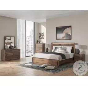 Hollinaze Walnut Brown California King Panel Bed
