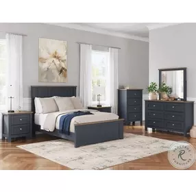 Landocken Brown And Blue Full Panel Bed