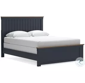 Landocken Brown And Blue Panel Bedroom Set