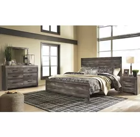 Wynnlow Gray 6 Drawer Dresser and Rectangular Mirror