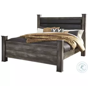 Wynnlow Gray Upholstered Poster Bedroom Set