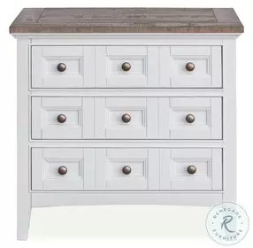 Heron Cove Chalk White And Dovetail Grey Drawer Nightstand