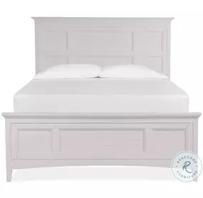 Heron Cove Chalk White King Panel Bed