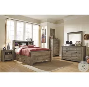 Trinell Brown Five Drawer Chest