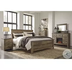 Trinell Brown King Panel Bed