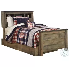 Trinell Brown Youth Bookcase Bedroom Set with 1 Large Storage Drawer