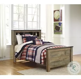 Trinell Brown Twin Bookcase Bed