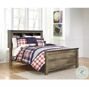 Trinell Brown Full Bookcase Panel Bed