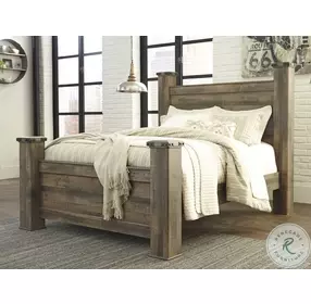Trinell Brown King Poster Bed