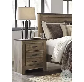 Trinell Brown Two Drawer Nightstand