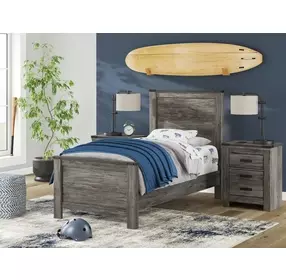 Frandern Rusti Warm Gray Twin Panel Headboard