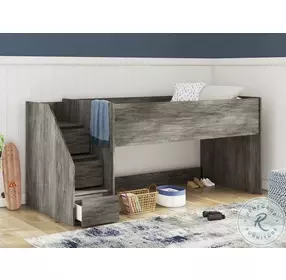 Frandern Gray Twin Loft Bed