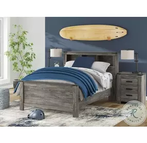 Frandern Gray Full Bookcase Panel Bed