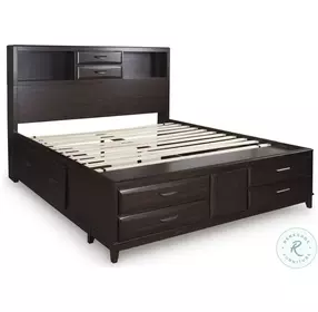 Vanmore Merlot Bookcase Storage Bedroom Set