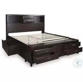 Vanmore Merlot Full Bookcase Storage Bed