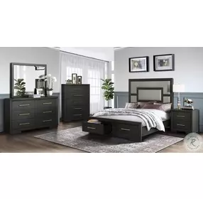 B00518 Charcoal Sliding Door Chest