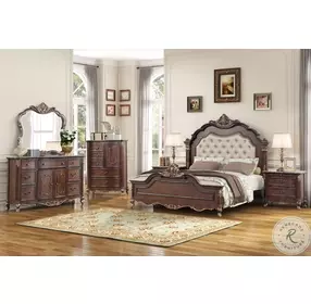 Constantine Cherry King Panel Bed