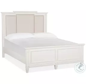 Willowbrook Egg Shell White Upholstered Panel Bedroom Set