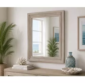 Blue Isles Aged Ivory Rectangular Dresser Mirror