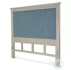 Blue Isles Ocean Blue and Aged Ivory Twin Headboard