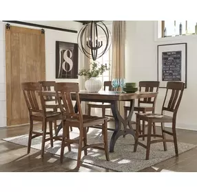 District Copper and Black 96" Extendable Rectangular Counter Height Table