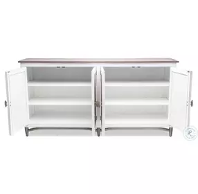 Hearthwood Sea Drift and White 4 Door Credenza