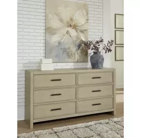 Calmoro Gray Wash 6 Drawer Dresser