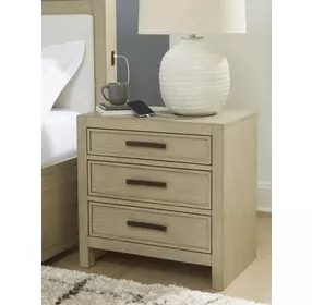 Calmoro Gray Wash 3 Drawer Nightstand